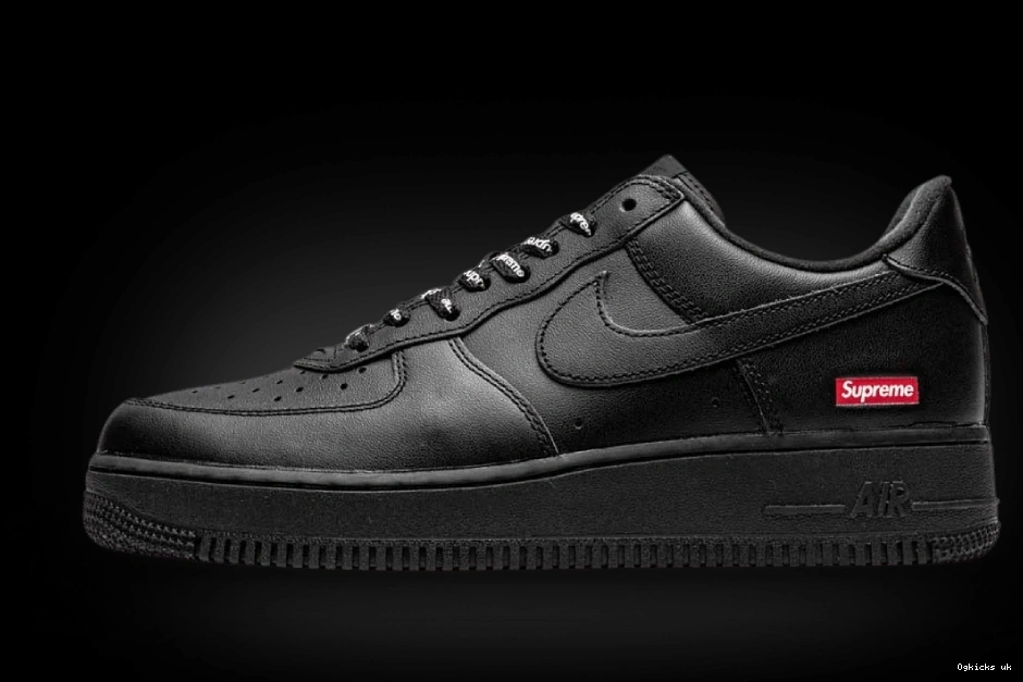 Black Supreme 1 Air Nike Force Low 0811